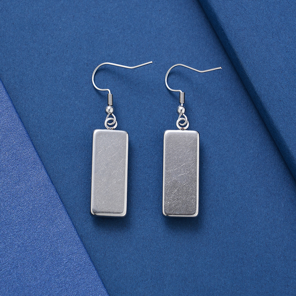 Macaron Colorful Square Pattern Glass Earrings, Gift for Her